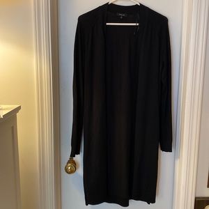 Verve Ami longline open front Cardigan, black, size Small